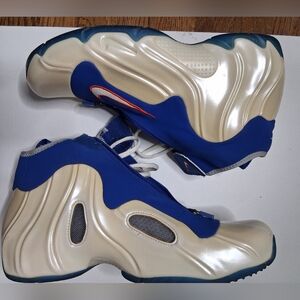 Blue and Cream Nike Flightposite Sneakers Size 11